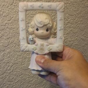Precious Moments Figurine with Frame - Cream